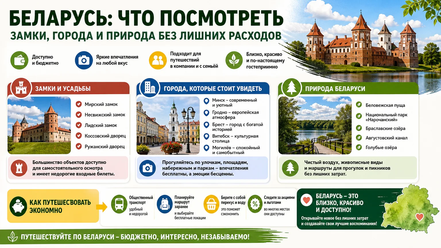 Беларусь: что посмотреть — замки, города и природа без лишних расходов