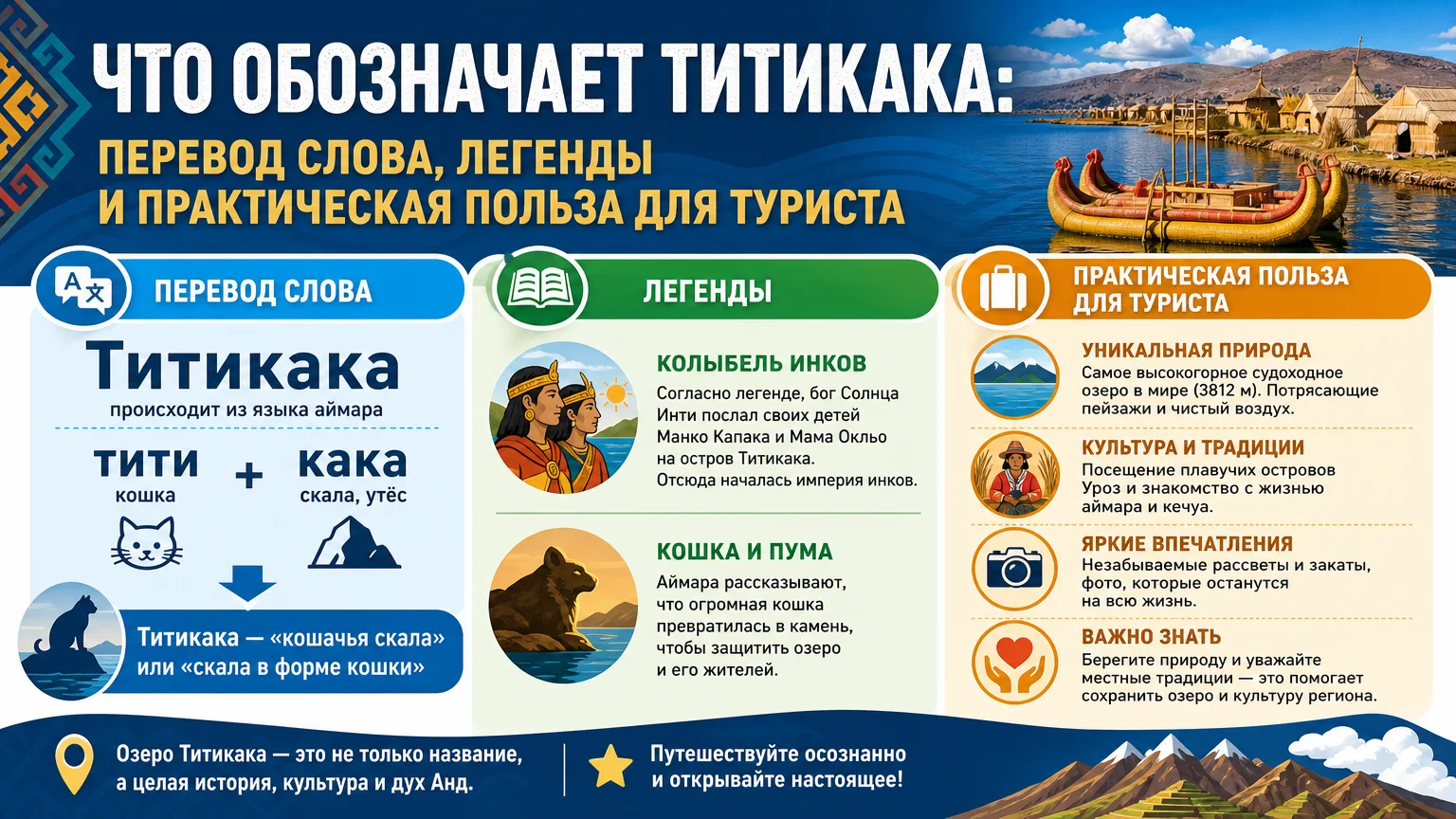 Что обозначает Титикака: перевод слова, легенды и практическая польза для туриста