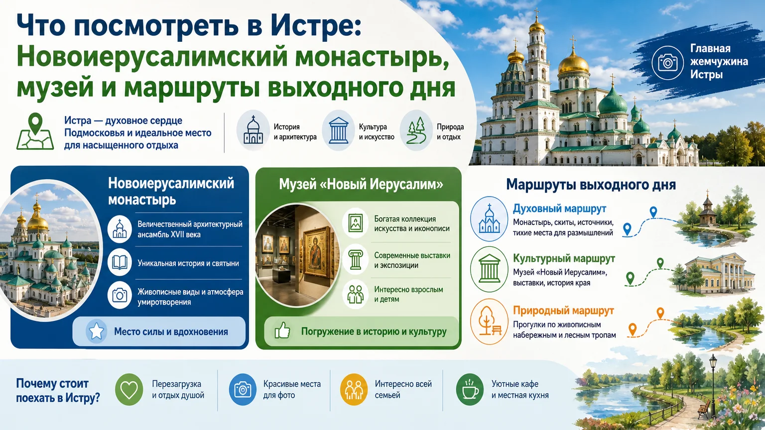 Что посмотреть в Истре: Новоиерусалимский монастырь, музей и маршруты выходного дня