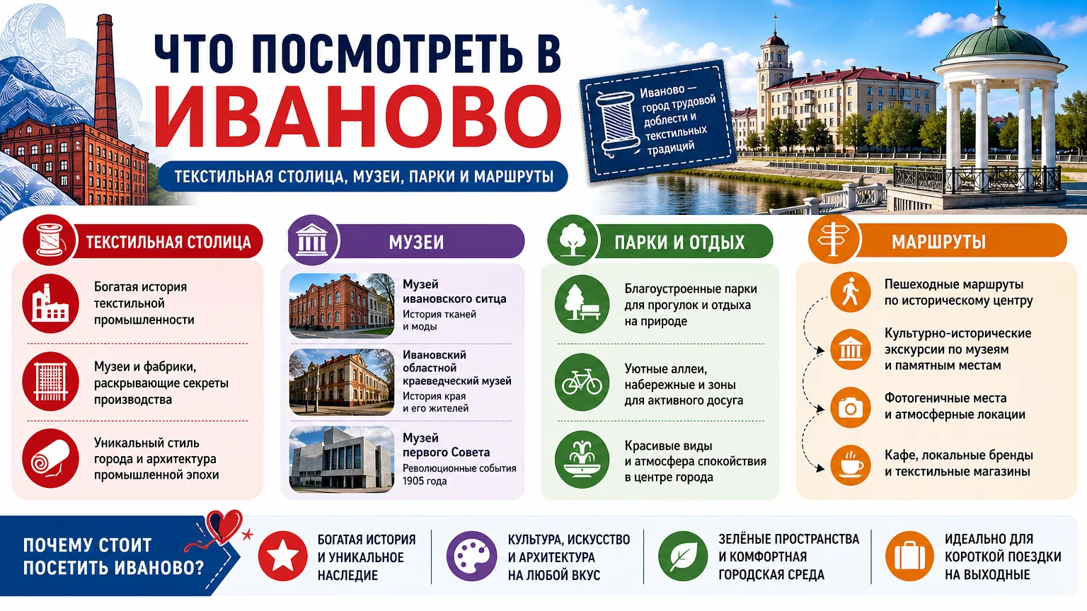 Что посмотреть в Иваново: текстильная столица, музеи, парки и маршруты