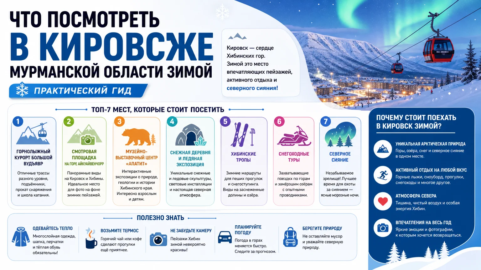 Что посмотреть в Кировске Мурманской области зимой: практический гид