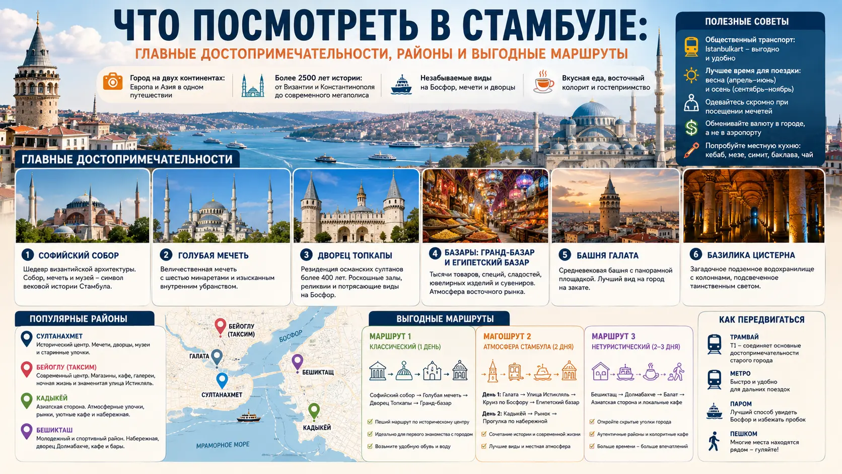 Что посмотреть в Стамбуле: главные достопримечательности, районы и выгодные маршруты