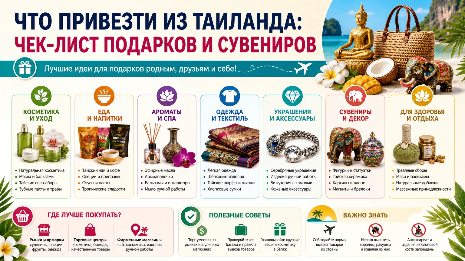 Что привезти из Таиланда: чек-лист подарков и сувениров