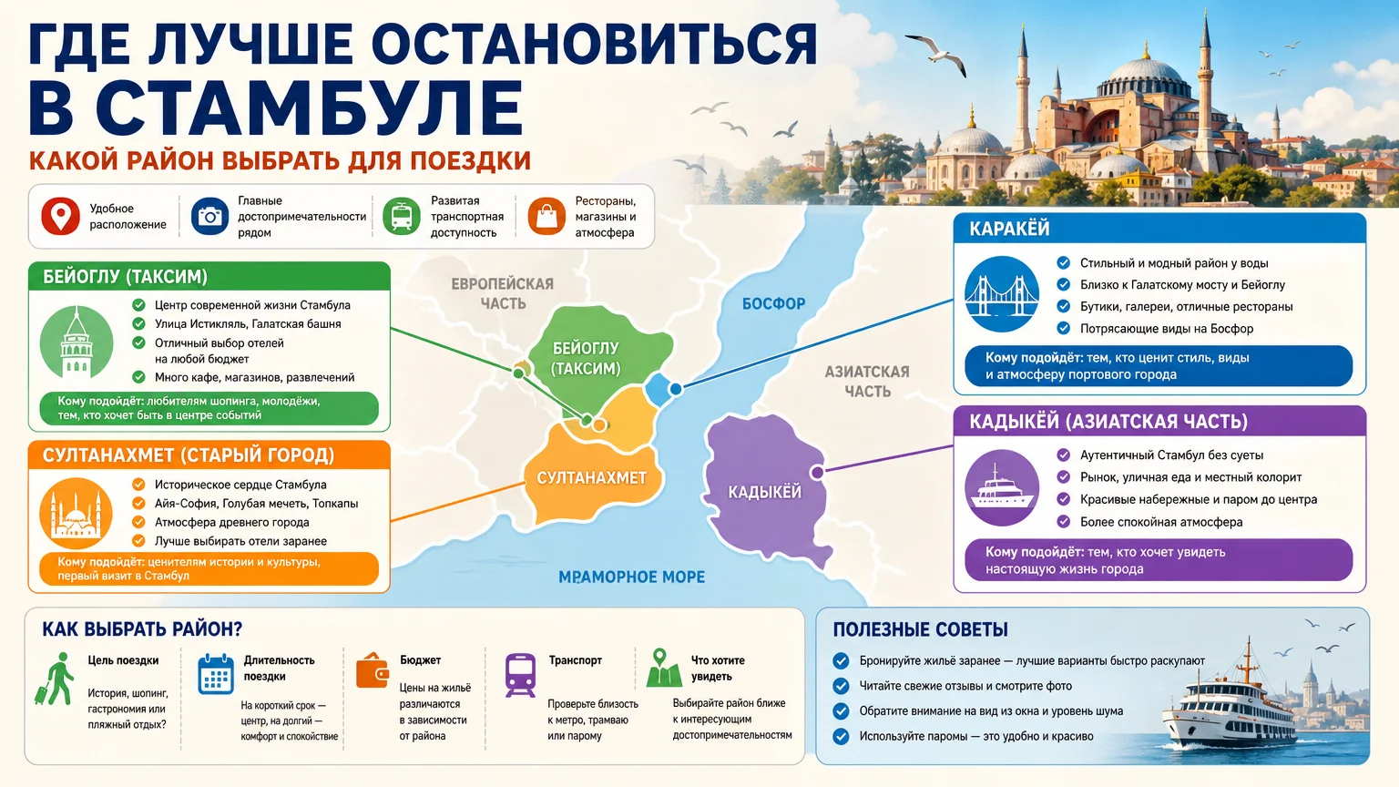 Где лучше остановиться в Стамбуле: какой район выбрать для поездки