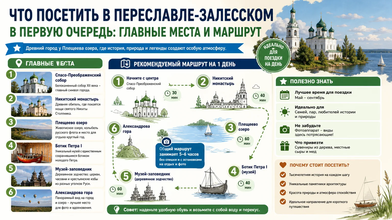 Что посетить в Переславле-Залесском в первую очередь: главные места и маршрут