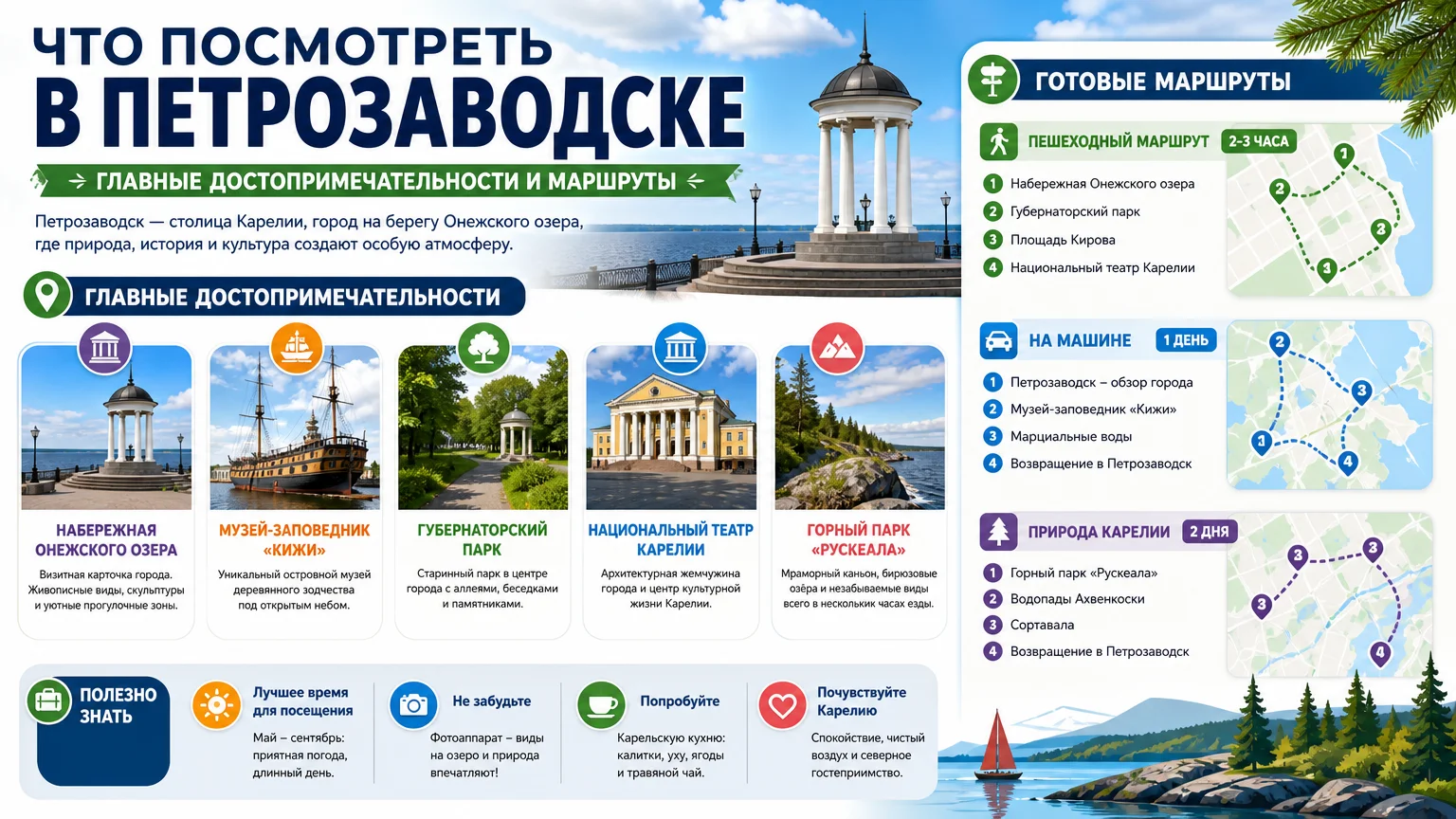 Что посмотреть в Петрозаводске: главные достопримечательности и маршруты