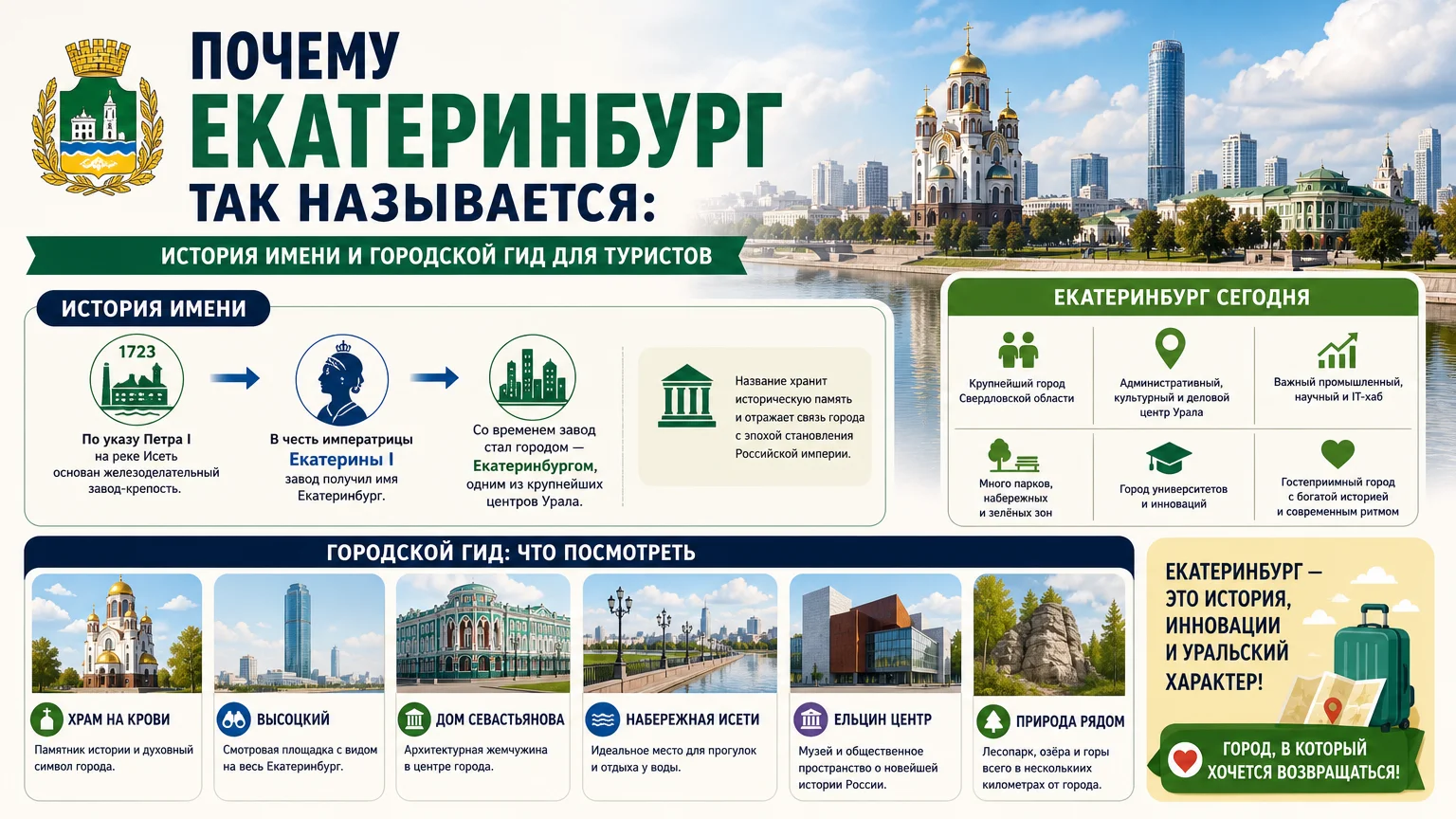 Почему Екатеринбург так называется: история имени и городской гид для туристов