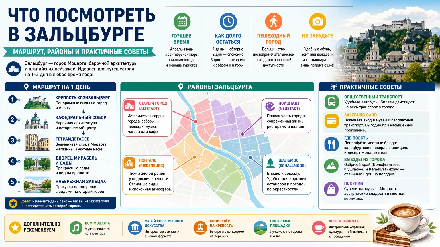Что посмотреть в Зальцбурге: маршрут, районы и практичные советы