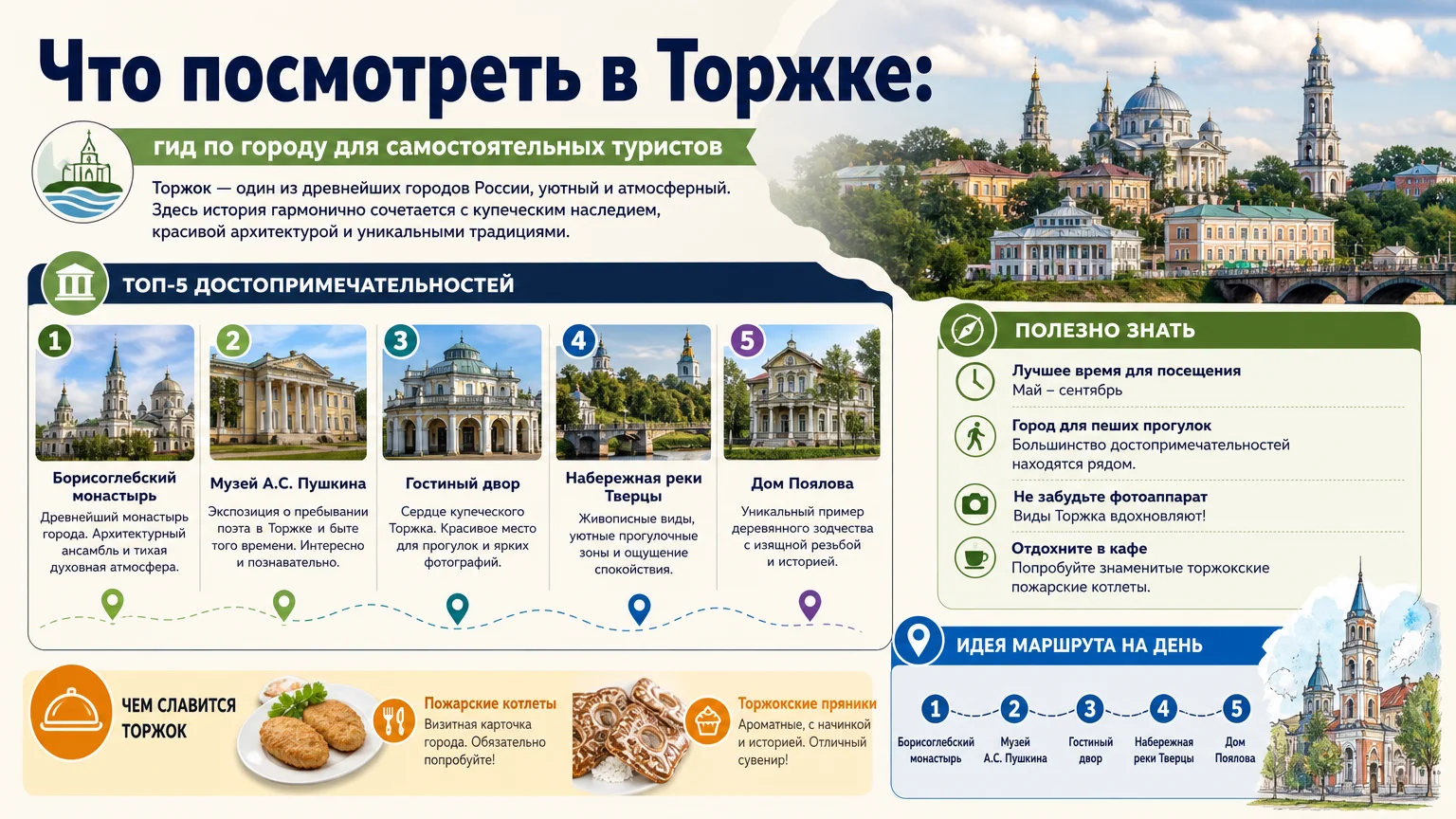 Что посмотреть в Торжке: гид по городу для самостоятельных туристов