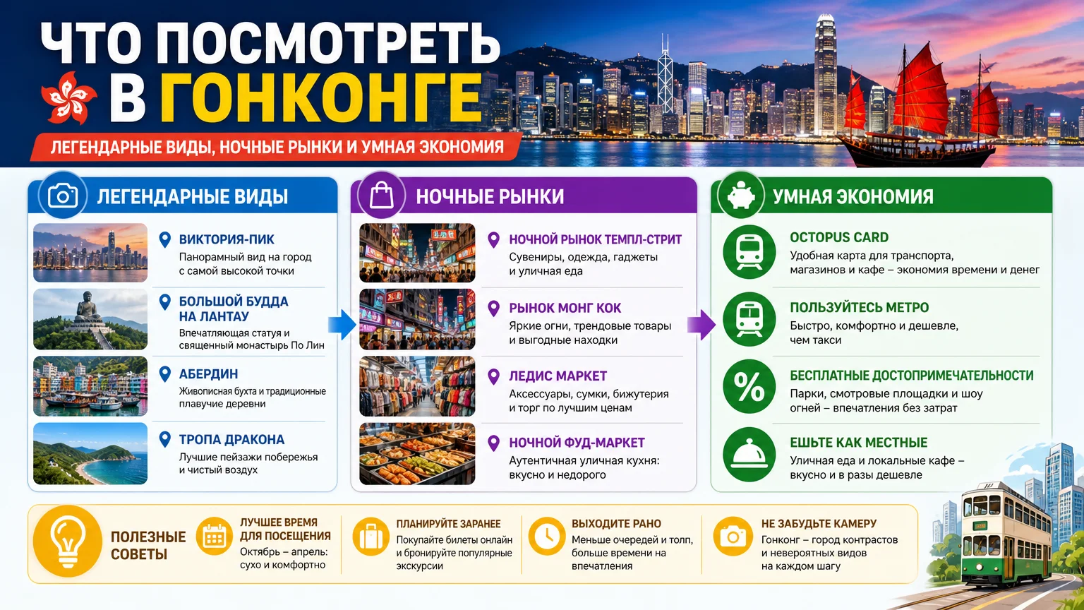 Что посмотреть в Гонконге — легендарные виды, ночные рынки и умная экономия
