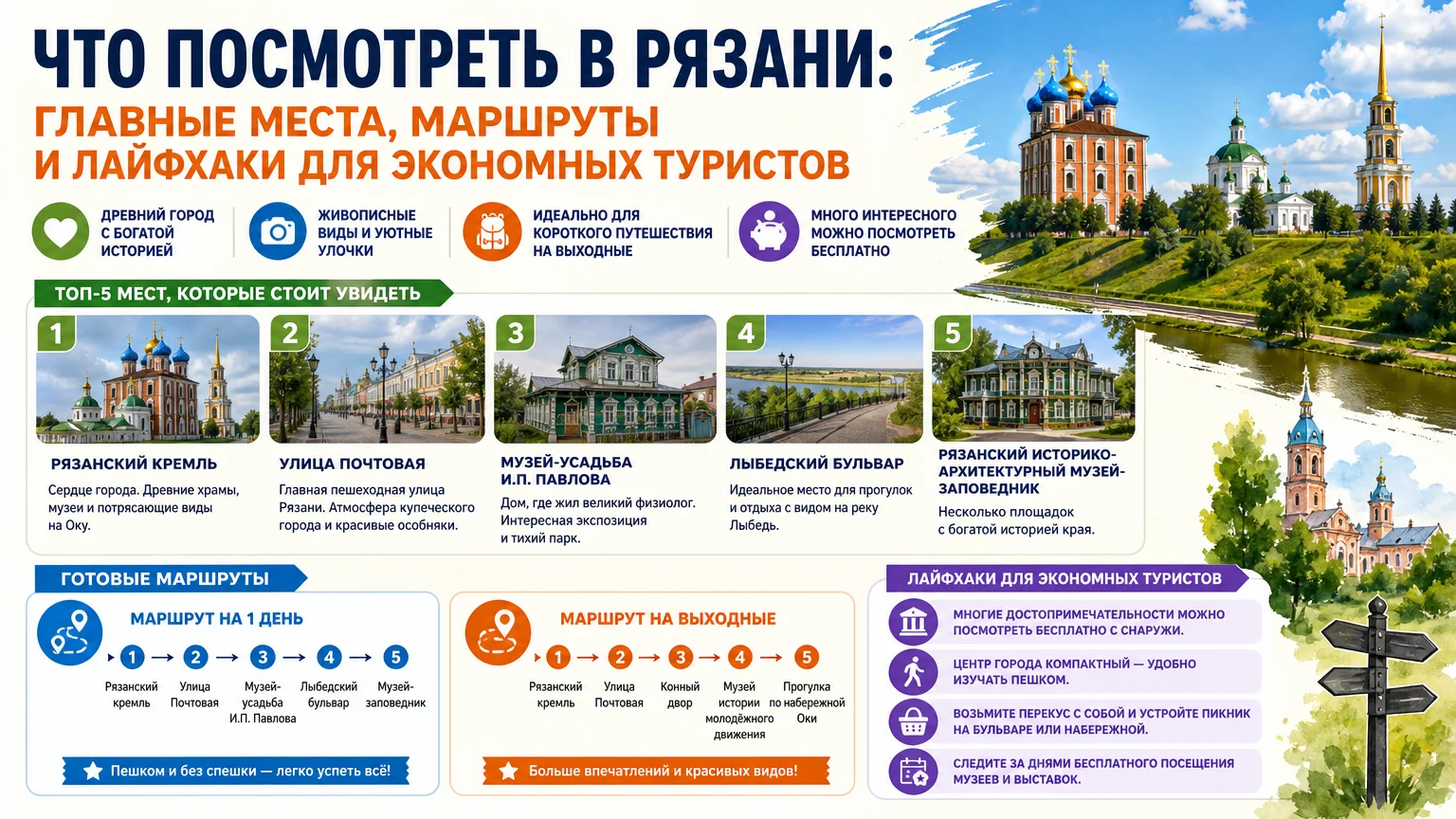 Что посмотреть в Рязани: главные места, маршруты и лайфхаки для экономных туристов