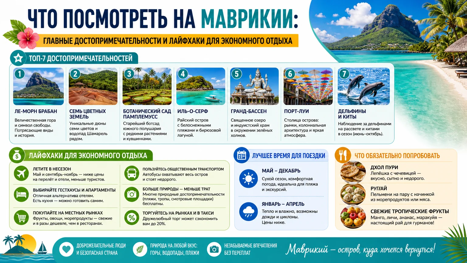Что посмотреть на Маврикии: главные достопримечательности и лайфхаки для экономного отдыха