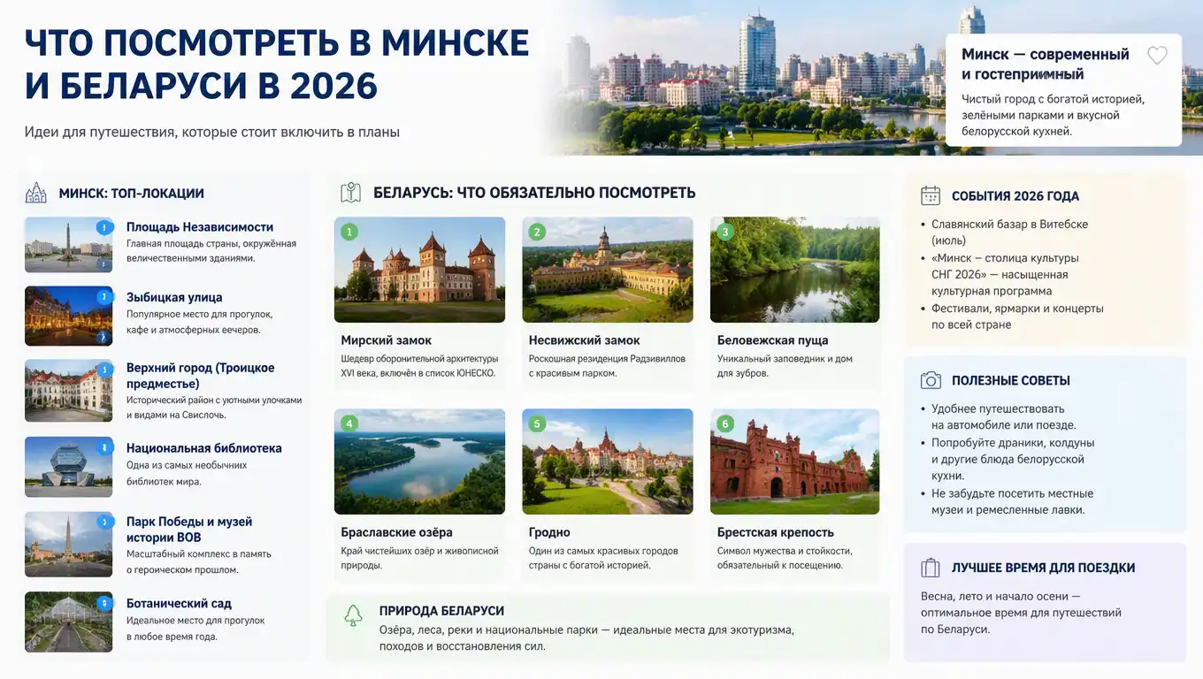 Что посмотреть в Минске и Беларуси в 2026: мой честный гид по стране